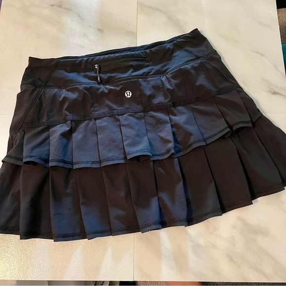 Lululemon pace setter skort black size 6